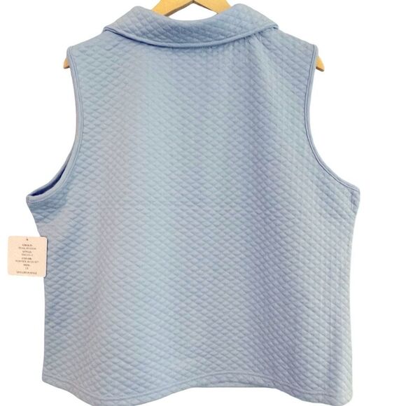 Light Blue Quilted Vest - Picture 5 of 8